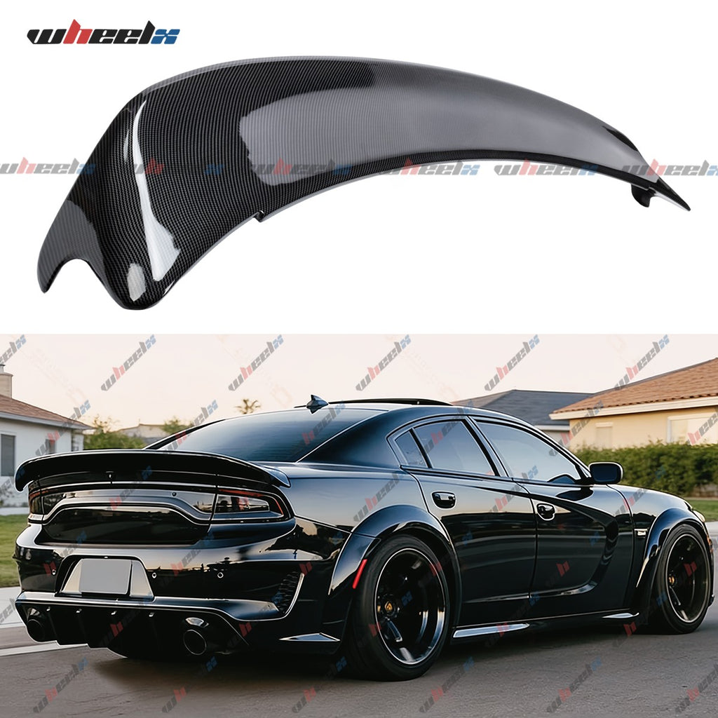 FOR 15-23 DODGE CHARGER REDEYE STYLE HIGHKICK TRUNK SPOILER WING CARBON FIBER