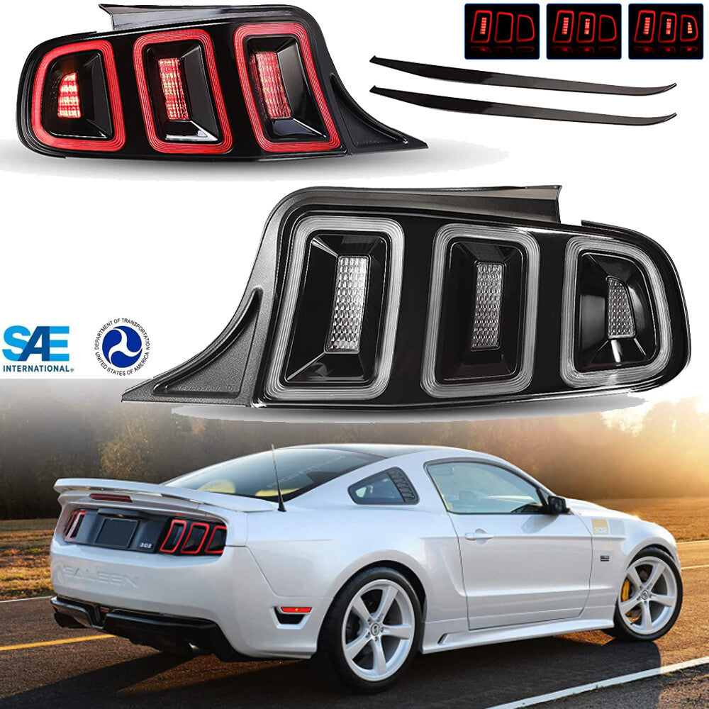 LED Taillight for 2010-2014 Ford Mustang Sequential Turn Signal Light Clear Lens