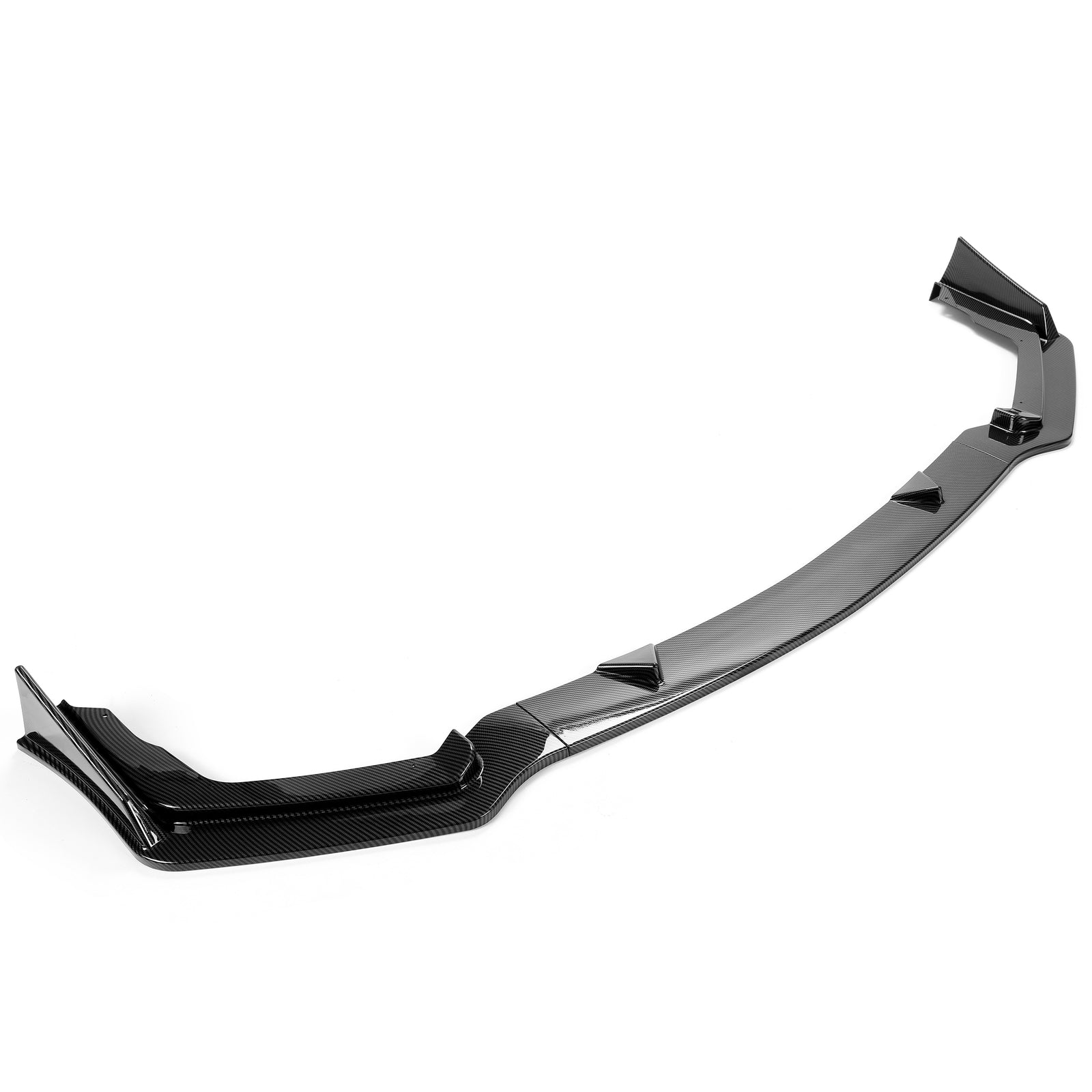 For 14-17 Infiniti Q50 Sport 4DR Carbon Fiber Style 3PC Front Bumper Lip Spoiler