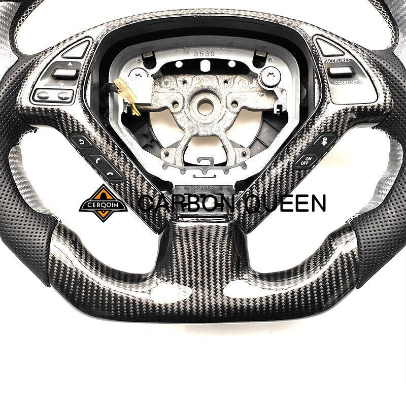 CARBON FIBER Steering Wheel for INFINITI G37/G25/G37X +BUTTONS+COVER