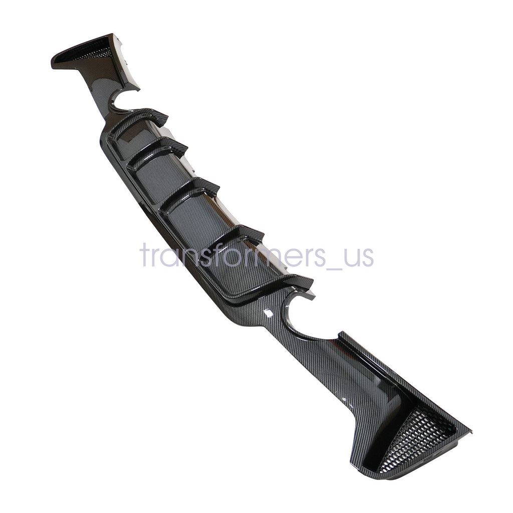 For 14-20 BMW F32 F33 F36 4Series M Sport Rear Diffuser Dual Exhaust Carbon Look