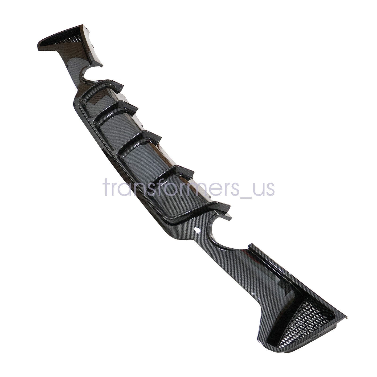 For 14-20 BMW F32 F33 F36 4Series M Sport Rear Diffuser Dual Exhaust Carbon Look