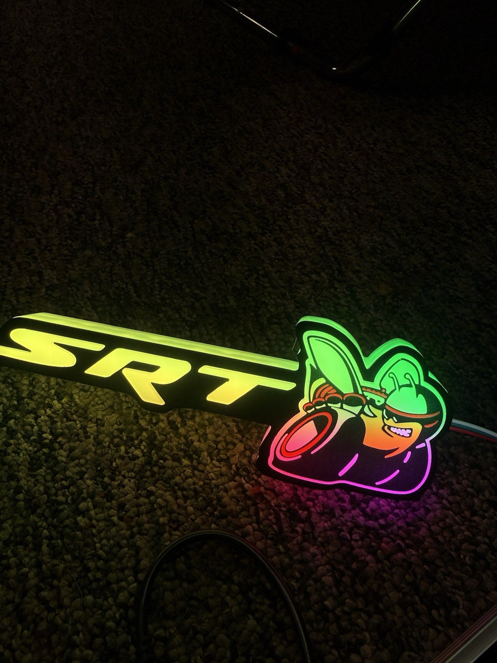 Dodge SRT Grille Badge RGB LED Emblem Bluetooth Color Chasing Challenger Charger