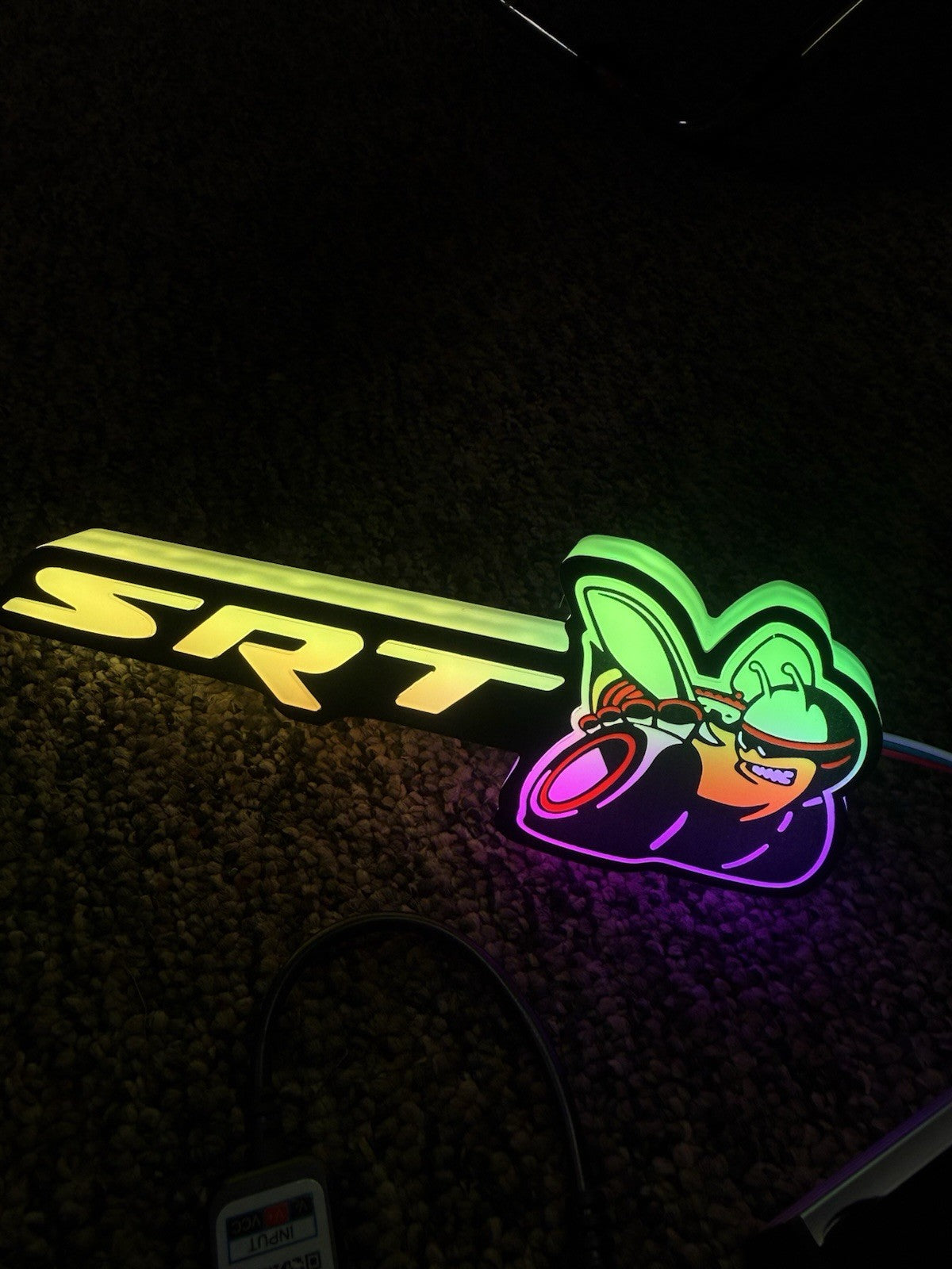 Dodge SRT Grille Badge RGB LED Emblem Bluetooth Color Chasing Challenger Charger