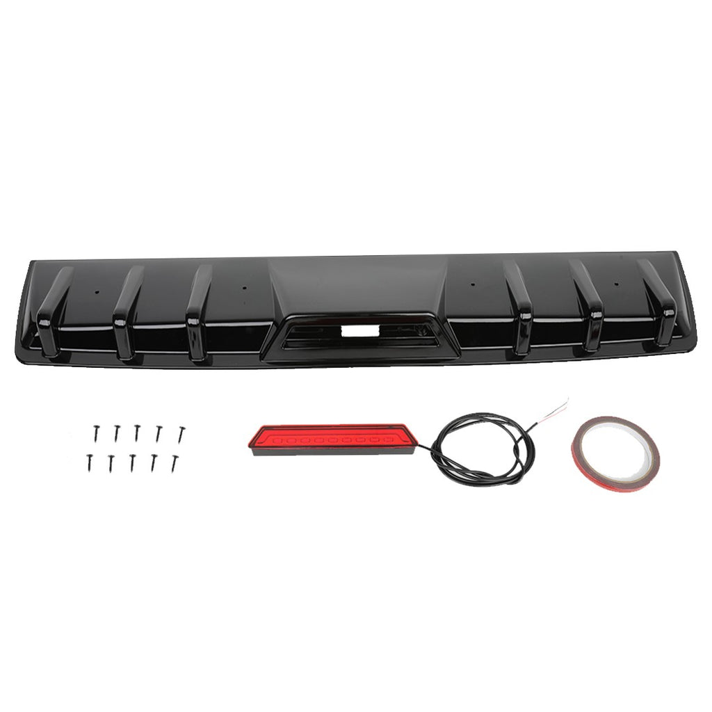Rear Bumper Diffuser W/ LED Tail Brake Light Glossy for Infiniti G35 G37 Coupe