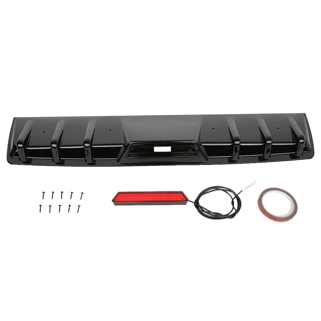 Rear Bumper Diffuser W/ LED Tail Brake Light Glossy for Infiniti G35 G37 Coupe