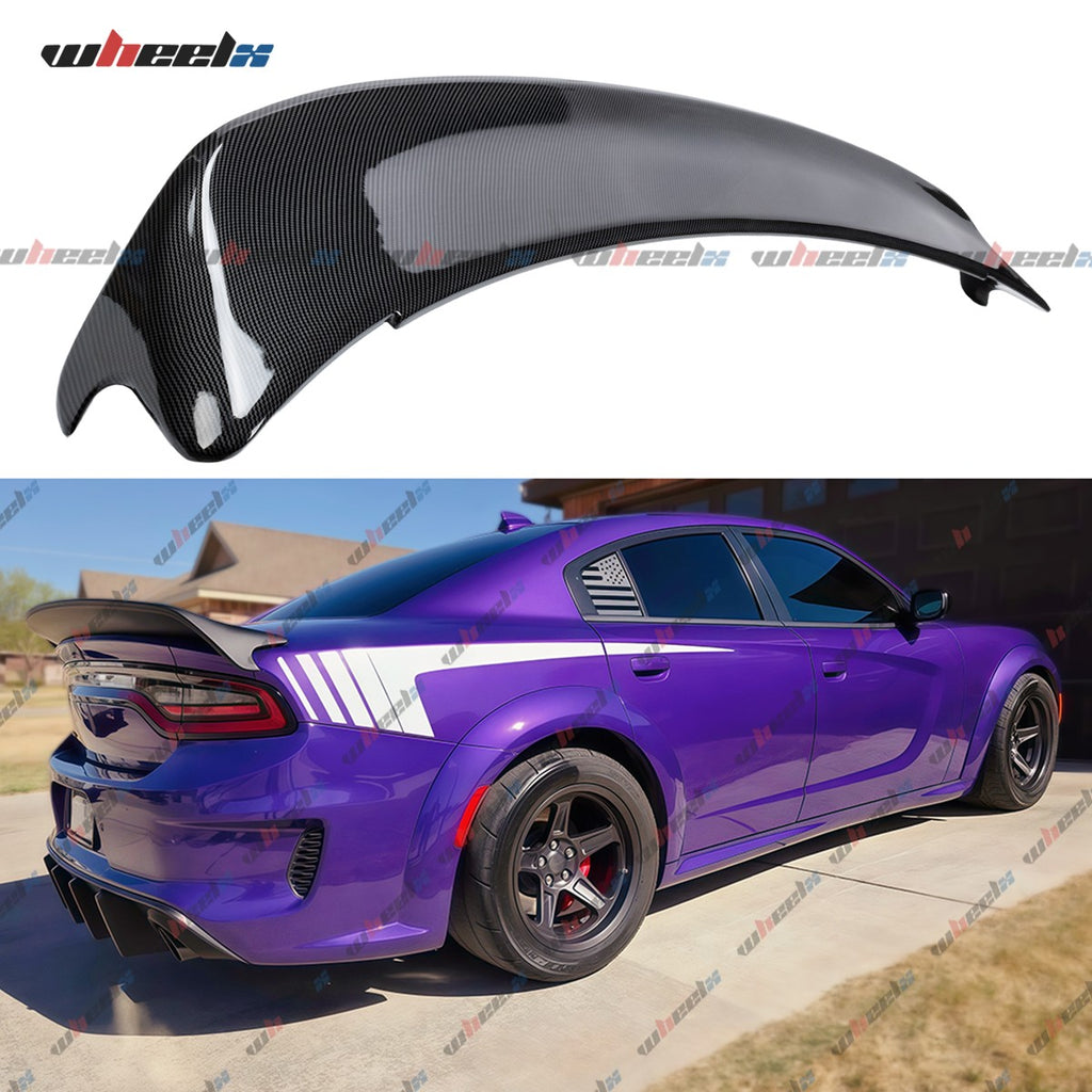 FOR 15-23 DODGE CHARGER REDEYE STYLE HIGHKICK TRUNK SPOILER WING CARBON FIBER