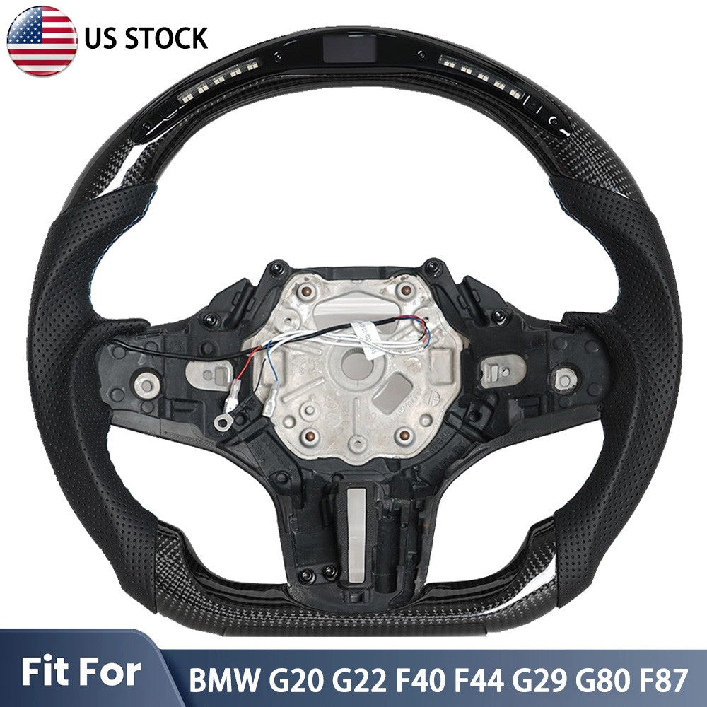 Real Carbon Fiber LED Steering Wheel for BMW 1/2/3/4 Series G20 G29 F40 F87 M3