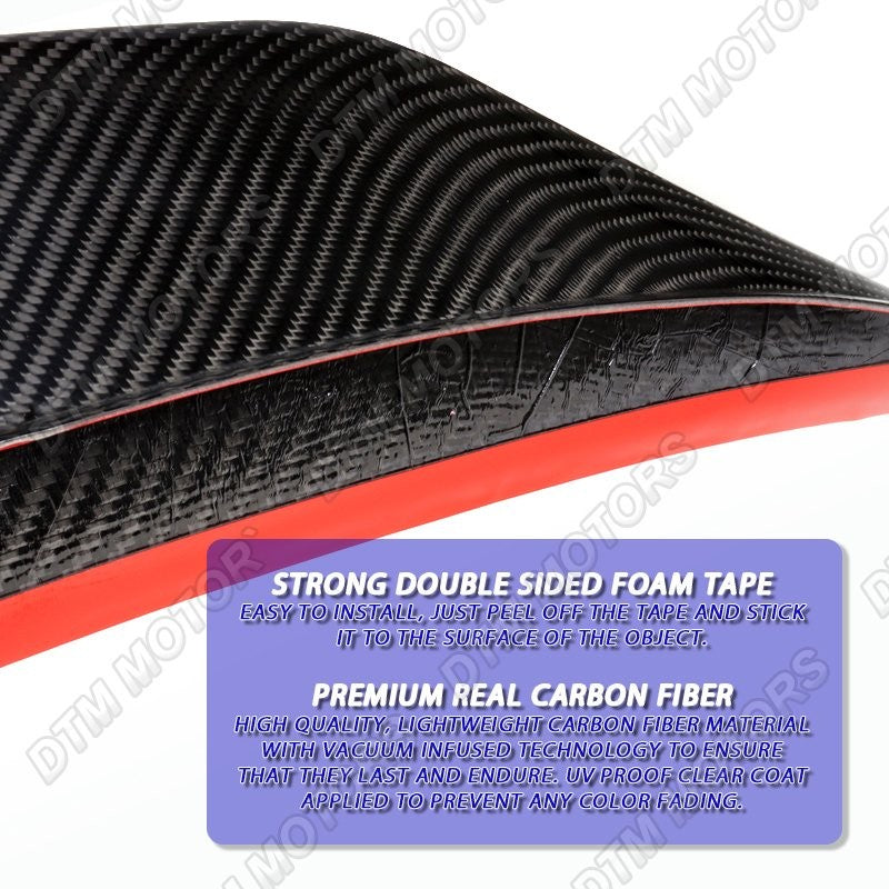 For 08-13 Infiniti G37 Coupe Real Carbon Fiber Rear Roof Window Spoiler Wing