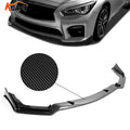 For 14-17 Infiniti Q50 Sport 4DR Carbon Fiber Style 3PC Front Bumper Lip Spoiler