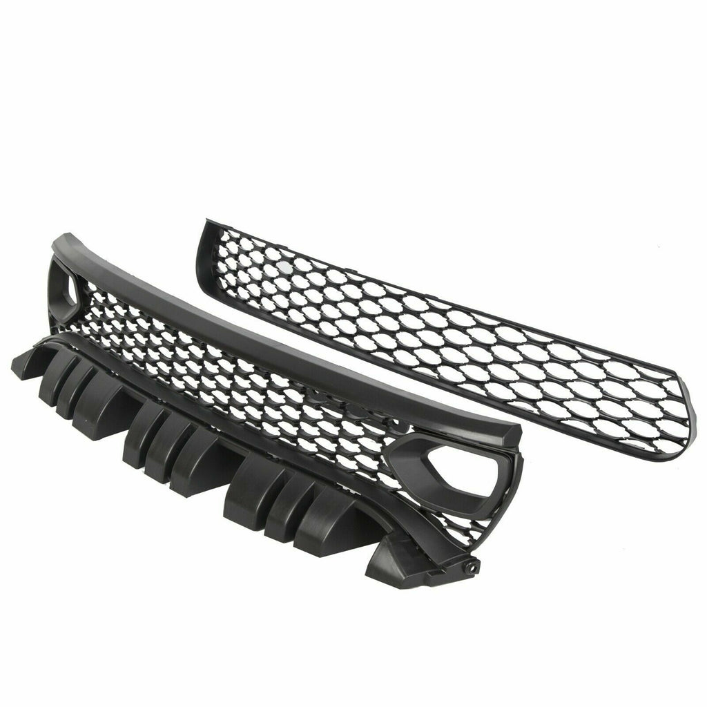 For 2015-23 DODGE CHARGER RT SCAT PACK SRT STYLE Front Upper + Lower Grille Kit