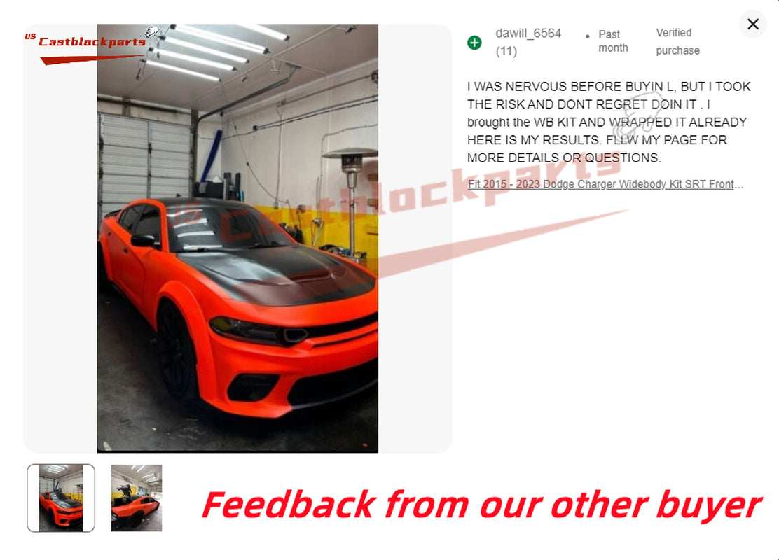 Fit 2015-2023 Dodge Charger SRT Widebody Kit Front Rear Bumper Body Kit