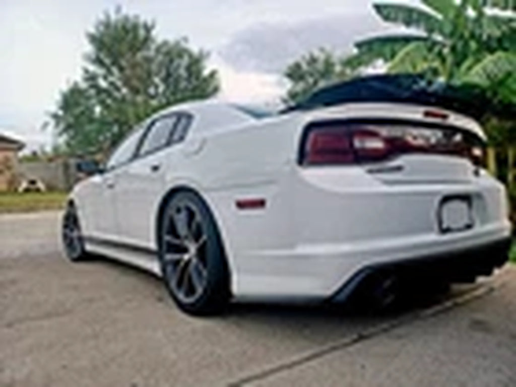 Fit 15-23 Dodge Charger SRT 2 Pcs BK Decklid Spoiler Gurney Flap Wicker Bill