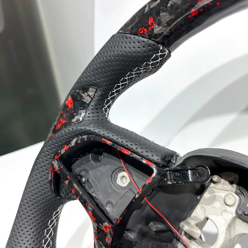 LED Carbon Fiber Sports Steering Wheel for Dodge Charger Challenger Grand Cherokee SRT a High-Quality Custom Steering Wheel