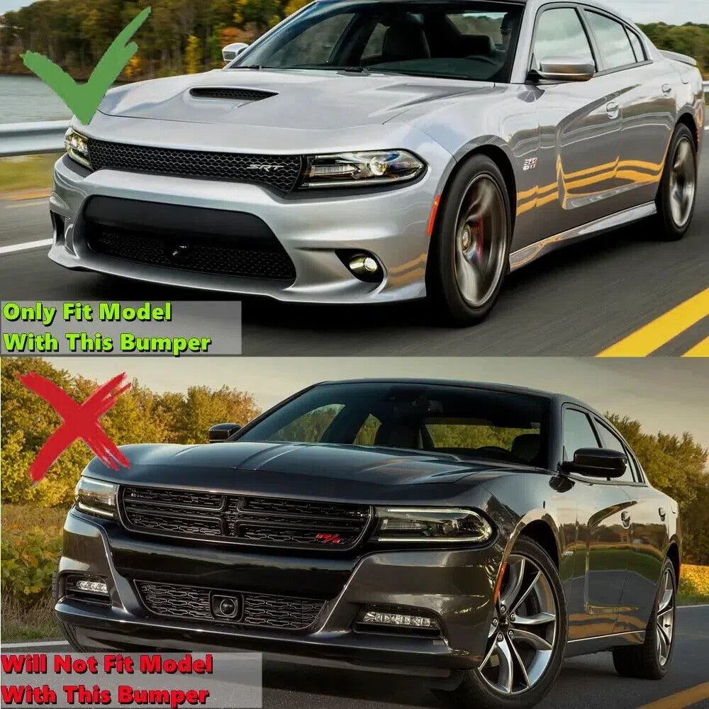 CARBON FIBER for Dodge Charger 15-23 SRT R/T Scat Pack Front Bumper Lip Splitter