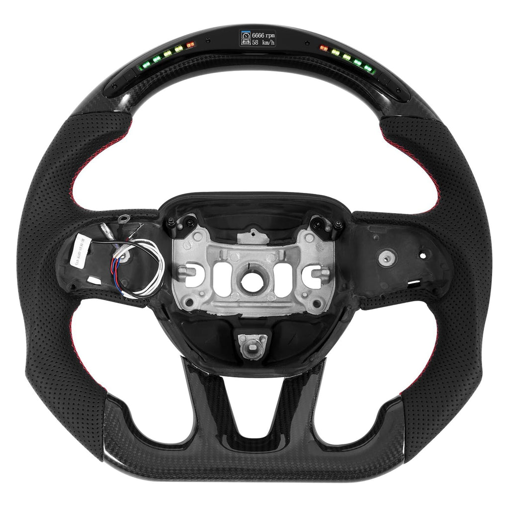 Carbon Fiber LED Colorful Steering Wheel Fit 15+ Dodge Hellcat Charger Durango
