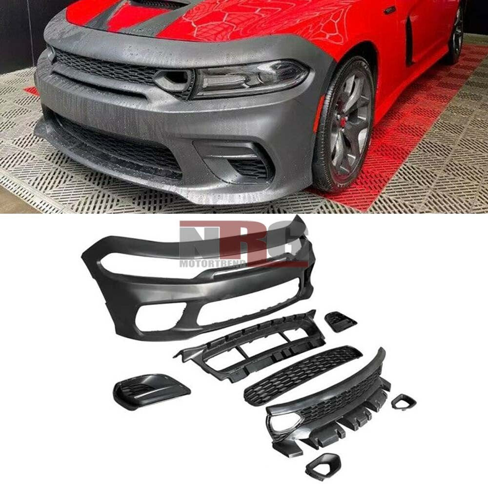 For 2015-2023 Dodge Charger 21+SRT Style Front Bumper + Rear Bumper Body Kit