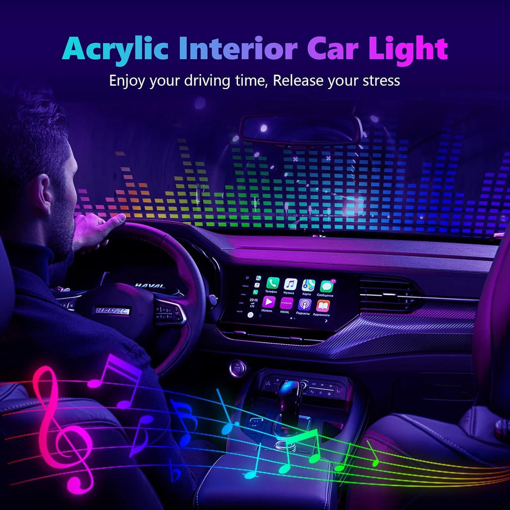 For Dodge Charger Challenger 10In1 RGB LED Interior Strip Light Atmosphere APP