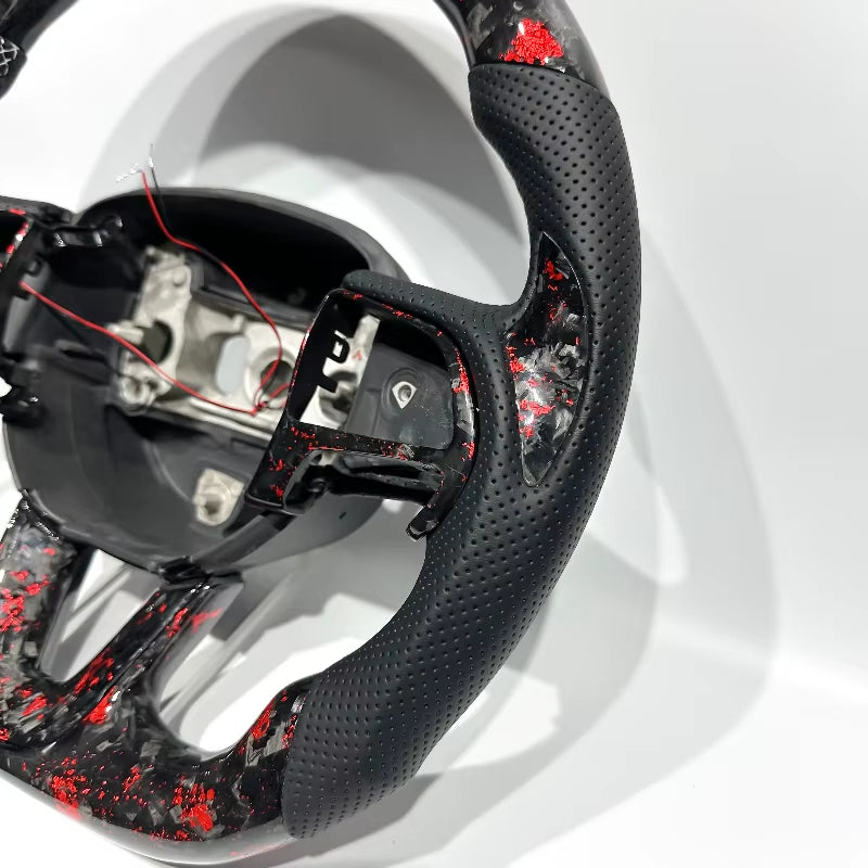 LED Carbon Fiber Sports Steering Wheel for Dodge Charger Challenger Grand Cherokee SRT a High-Quality Custom Steering Wheel